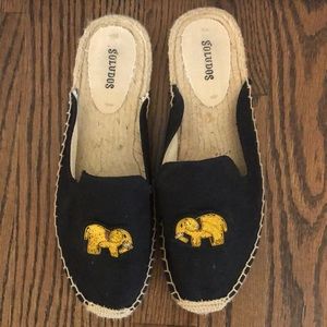 Soludos Slides w Beaded Elephant